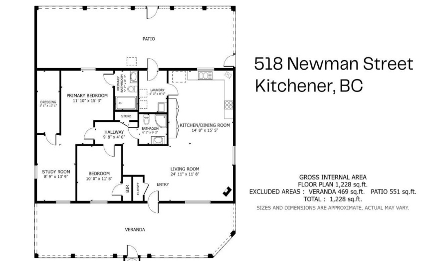 518 NEWMAN STREET, Kitchener, British Columbia V0B1W1, 2 Bedrooms Bedrooms, ,2 BathroomsBathrooms,Single Family,For Sale,NEWMAN STREET,2474170