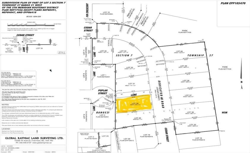 Lot 30 CEDAR STREET, Golden, British Columbia V0A1H0, ,Vacant Land,For Sale,CEDAR STREET,2474301