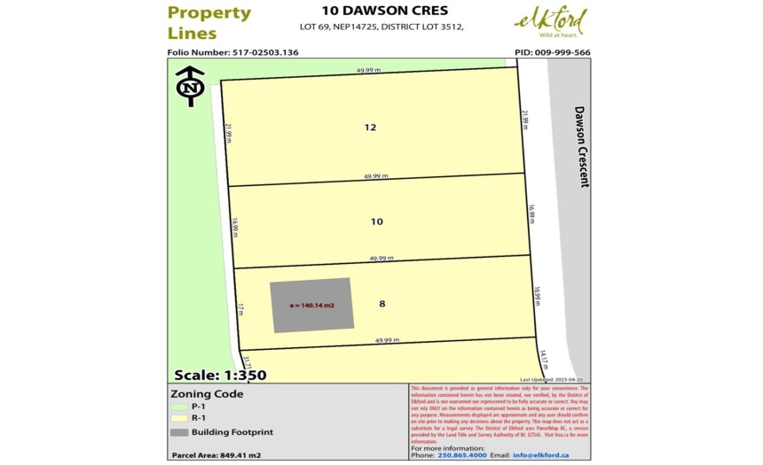 10 DAWSON CRESCENT, Elkford, British Columbia V0B1H0, ,Vacant Land,For Sale,DAWSON CRESCENT,2474483