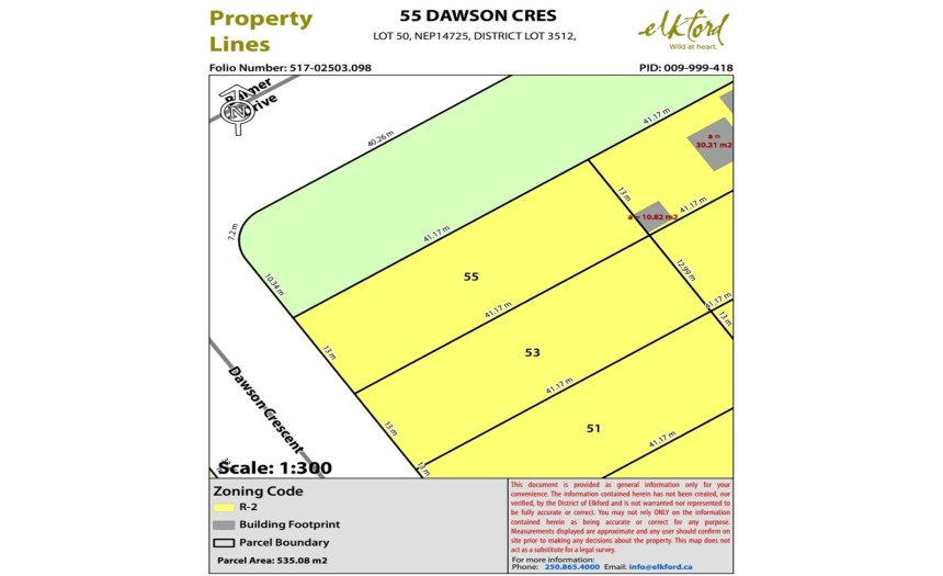 55 DAWSON CRESCENT, Elkford, British Columbia V0B1H0, ,Vacant Land,For Sale,DAWSON CRESCENT,2463674